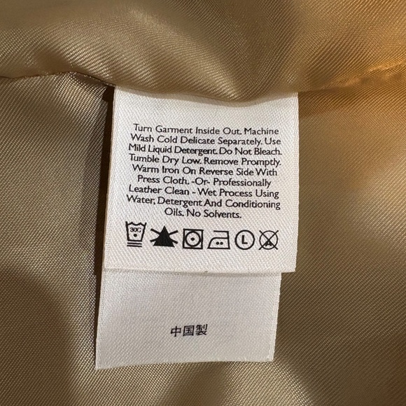 EDDIE BAUER Suede Leather Lined Jacket Blazer Coat Green Women's Large - Picture 10 of 16